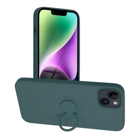 SILICONE RING case for IPHONE 14 Plus green