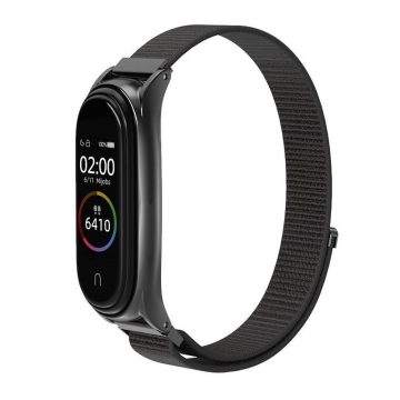 Nylon strap for XIAOMI Mi Band 5 / 6 / 7 black (05)