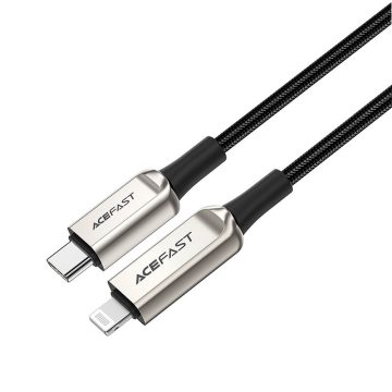   ACEFAST cable Type C to Lightning 8-pin MFi 3A PD30W LCD C6-01 1,2m silver