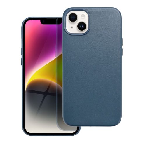 LEATHER MAG COVER case for IPHONE 14 Plus indigo blue