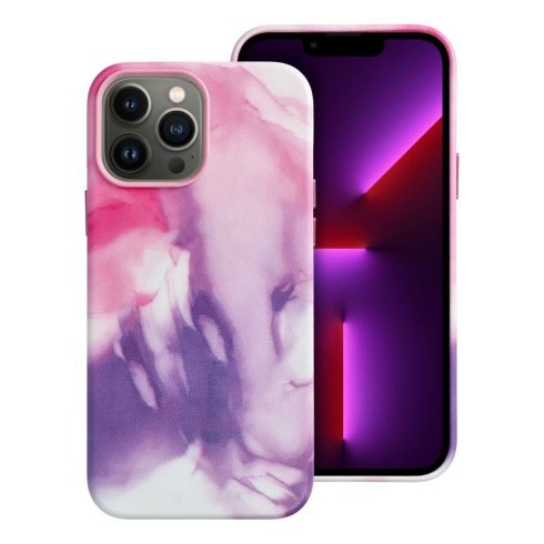 LEATHER MAG COVER case for IPHONE 13 Pro Max purple splash