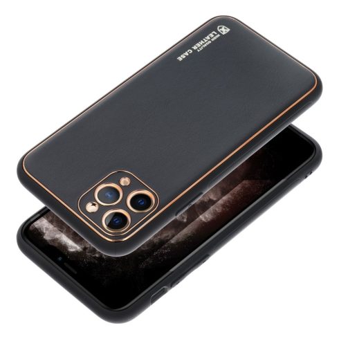 LEATHER case for IPHONE 15 Plus black