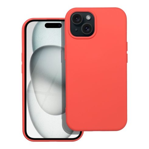 SILICONE case for IPHONE 15 peach