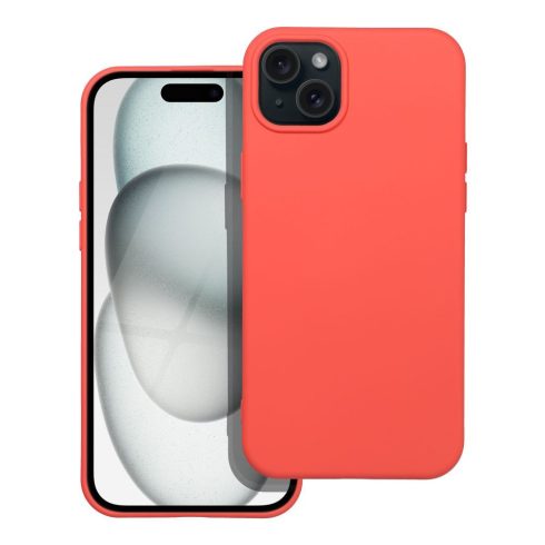 SILICONE case for IPHONE 15 Plus peach