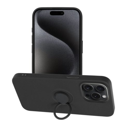 SILICONE RING case for IPHONE 15 Pro Max black