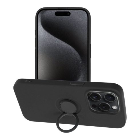 SILICONE RING case for IPHONE 15 Pro black