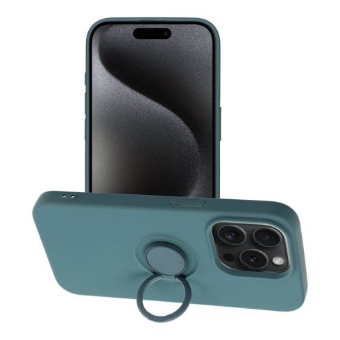 SILICONE RING case for IPHONE 15 Pro green