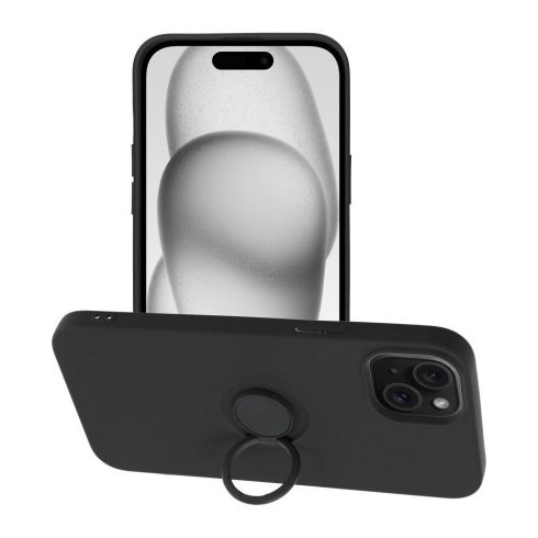 SILICONE RING case for IPHONE 15 Plus black