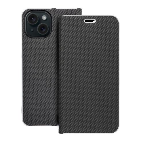 LUNA Book Carbon for IPHONE 15 black