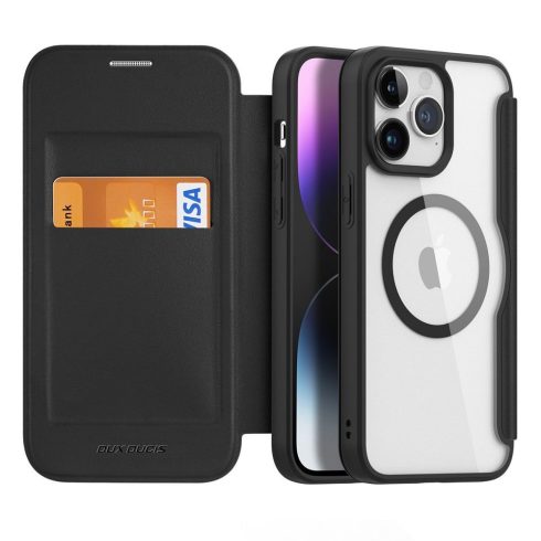 DUX DUCIS wallet case SKIN X PRO compatible with MagSafe for IPHONE 15 Pro black