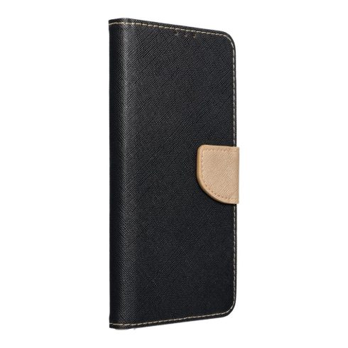 FANCY Book case for IPHONE 15 Pro Max black / gold