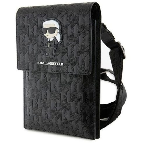 KARL LAGERFELD universal bag for mobile KLWBSAKHPKK (Saffiano Mono Ikonik) black