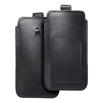   ROYAL - Leather universal blet pocket / black - Size 2XL - IPHONE 6 PLUS / SAMSUNG A52 / XIAOMI REDMI NOTE 10