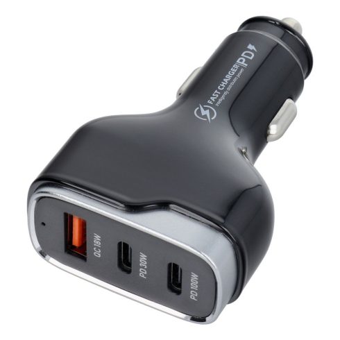 Car charger USB A + 2 x Type C PD QC3.0 3A 138W CC53-2C1A black