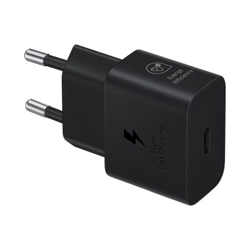 SAMSUNG original charger Type C + cable Type C to Type C PD 3A 25W GaN EP-T2510XBEGEU black blister