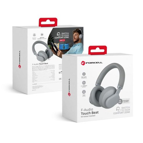 FORCELL F-AUDIO Touch Beat wireless headphones bluetooth ANC grey