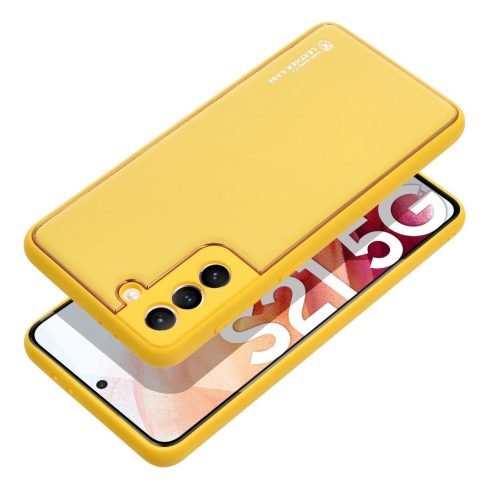 LEATHER case for SAMSUNG A35 5G yellow