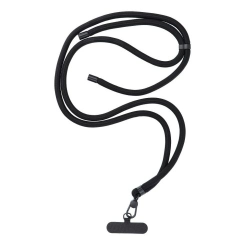 SWING (8mm) pendant for the phone with adjustable length / cord length 165cm (max 82.5cm in the loop) / on the shoulder or neck - black