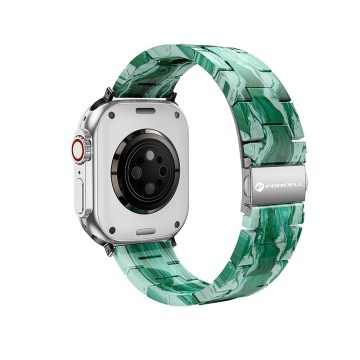   FORCELL F-DESIGN FA04 marble textured resin strap for APPLE Watch 42 / 44 / 45 / 49 mm green