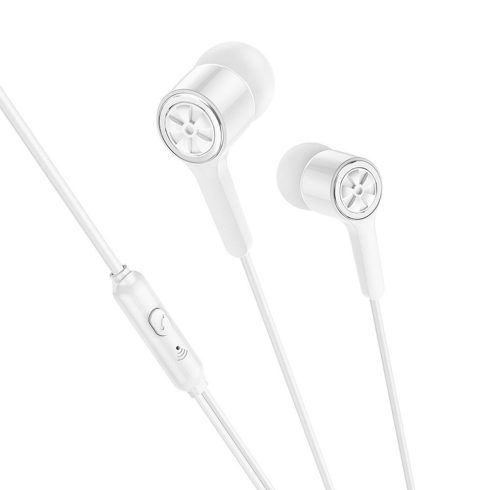 HOCO wire earphones Jack 3,5 mm with microphone M104 white