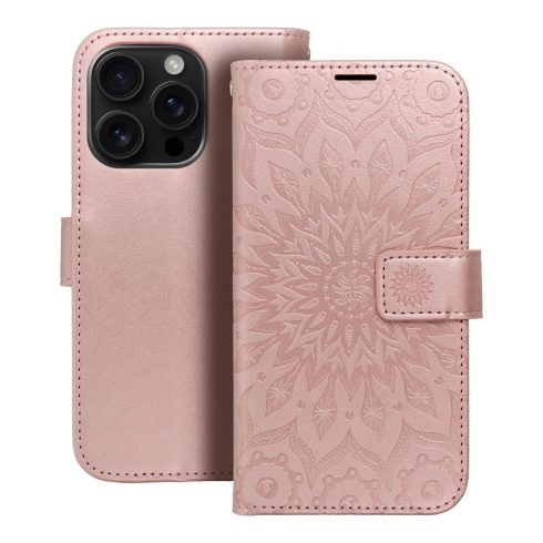 MEZZO Book case for IPHONE 16 Pro mandala rose gold