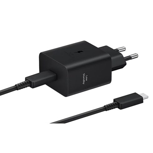 SAMSUNG original charger Type C + cable Type C to Type C PD 3A 45W EP-T4511XBEGEU black blister