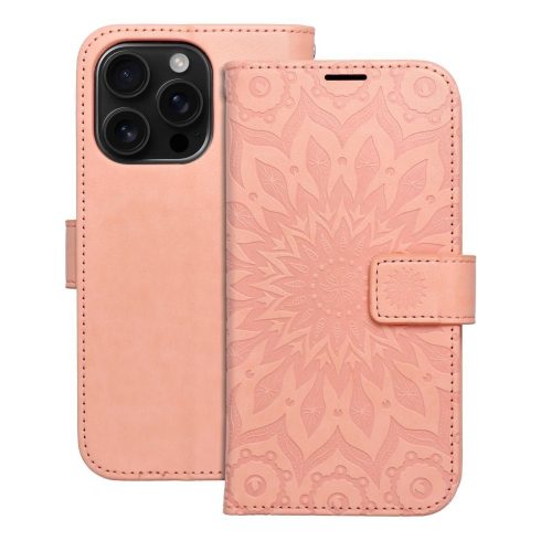 MEZZO Book case for IPHONE 16 Pro mandala peach fuzz