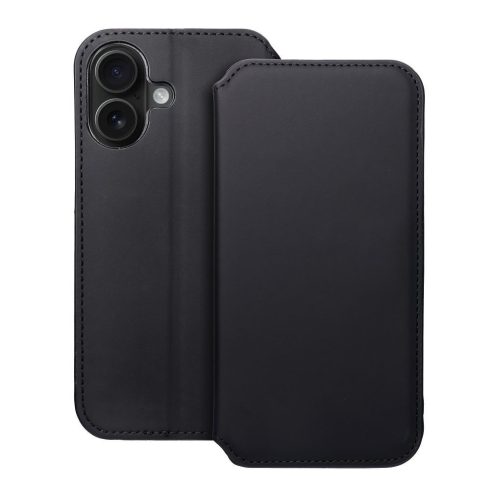 DUAL POCKET Book case for IPHONE 16 black