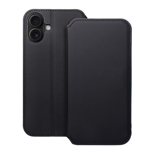 DUAL POCKET Book case for IPHONE 16 Plus black