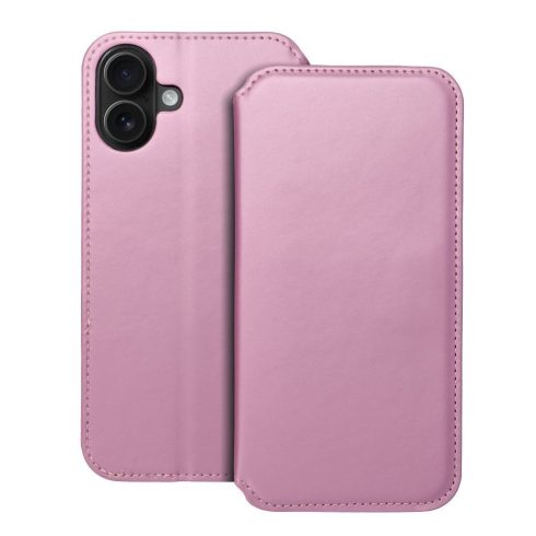 DUAL POCKET Book case for IPHONE 16 Plus light pink