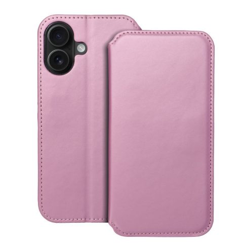 DUAL POCKET Book case for IPHONE 16 light pink