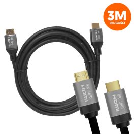 HDMI-HDMI Adatkábel (v2.1 - 8K - 3 m) black (fekete)