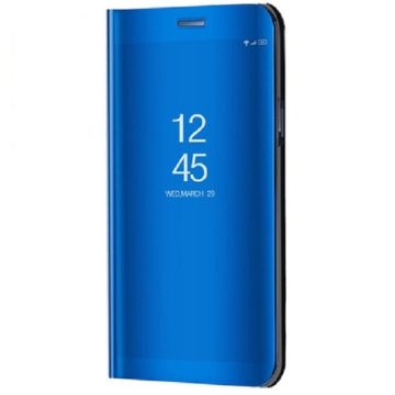   Samsung Galaxy A22 5G SM-A226B, Oldalra nyíló tok, hívás mutatóval, Smart View Cover, kék (utángyártott)