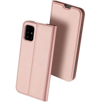   Samsung Galaxy M31 SM-M315F, Oldalra nyíló tok, stand, Dux Ducis, vörösarany