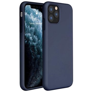   Xiaomi Redmi Note 9 5G, Szilikon tok, Wooze Liquid Silica Gel, sötétkék