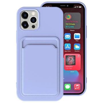   Apple iPhone XS Max, Szilikon tok, kártyatartóval, Wooze Card Slot, lila