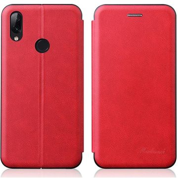   Xiaomi Redmi Note 8, Oldalra nyíló tok, stand, Wooze Protect And Dress Book, piros