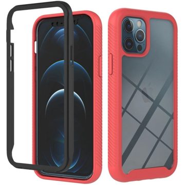   Motorola Moto G10 / G10 Power / G30, Szilikon hátlap és műanyag előlapi tok, elő- és hátlapi üveggel, közepsen ütésálló, Wooze Power Case, fekete/piros