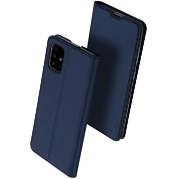   Samsung Galaxy A73 5G SM-A736B, Oldalra nyíló tok, stand, Dux Ducis, sötétkék