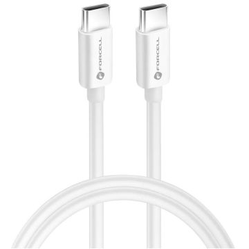   USB Type-C töltő- és adatkábel, USB Type-C, 100 cm, 5000 mA, 100W, gyorstöltés, PD, QC 4.0, C339, fehér