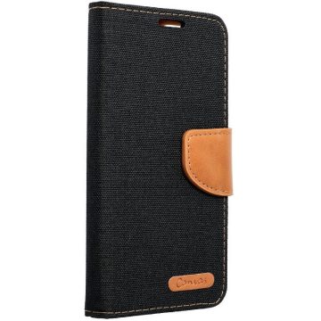   Xiaomi Redmi Note 12 5G / Poco X5 5G, Oldalra nyíló tok, stand, Canvas Book, fekete