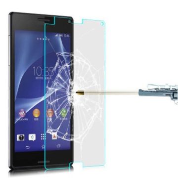   Sony Xperia Z4 Compact, Kijelzővédő fólia, ütésálló fólia, Tempered Glass (edzett üveg), Clear