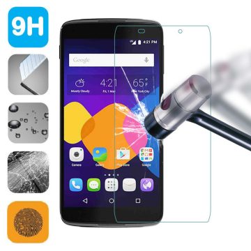   Alcatel One Touch Idol 3 4.7 (6039), Kijelzővédő fólia, ütésálló fólia, Tempered Glass (edzett üveg), Clear