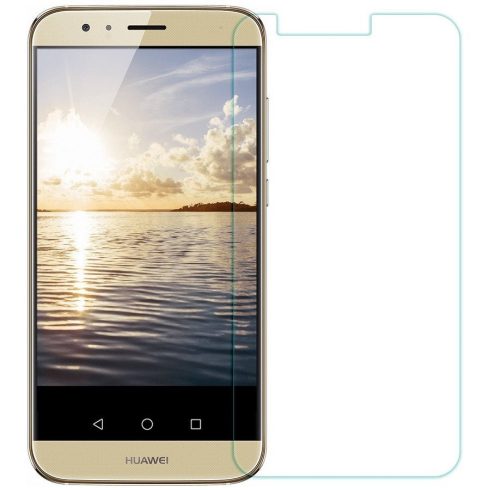 Huawei Mate 8, Kijelzővédő fólia, ütésálló fólia (az íves részre NEM hajlik rá!), Tempered Glass (edzett üveg), Clear