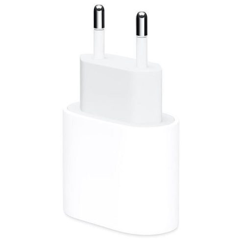 Hálózati töltő adapter, 20W, USB Type-C aljzat, gyorstöltés, PD, fehér