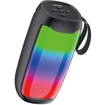   Bluetooth hordozható hangszóró, 5W, v5.0, TWS, TF kártyaolvasó, USB aljzat, Kihangosított hívás támogatás, RGB világítás, Kakusiga KSC-822 Bosi, fekete