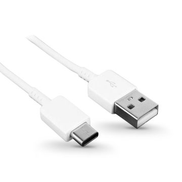   USB töltő- és adatkábel, USB Type-C, 150 cm, Samsung, fehér, gyári