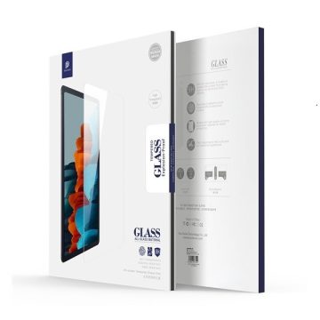   Samsung Galaxy Tab S7 11.0 / Tab S8 11.0 / Tab S9 11.0, Kijelzővédő fólia, ütésálló fólia (az íves részre is!), Tempered Glass (edzett üveg), 3D Full Cover, Dux Ducis, Clear