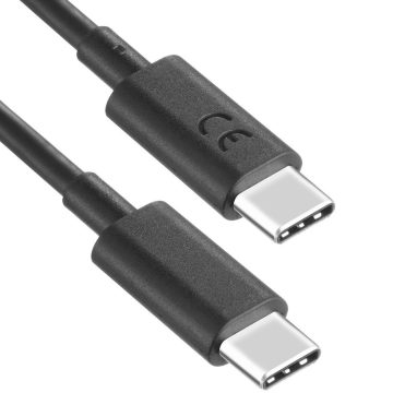   USB Type-C töltő- és adatkábel, USB Type-C, 50W, törésgátlóval, gyorstöltés, PD, Motorola, fekete, gyári