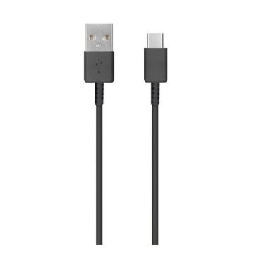   USB töltő- és adatkábel, USB Type-C, 80 cm, Samsung, fekete, gyári